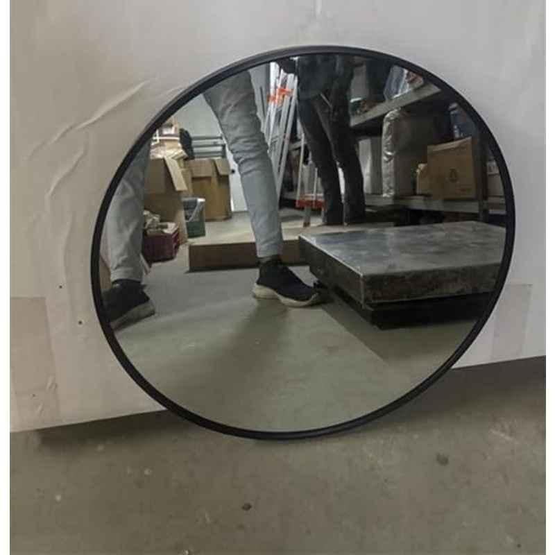 Plantex Aluminium Frame Mirror for Wall/Round Wall Mount Mirror for Bedroom/Dressing Room/Living Room/Entryway (20 inch-Black)