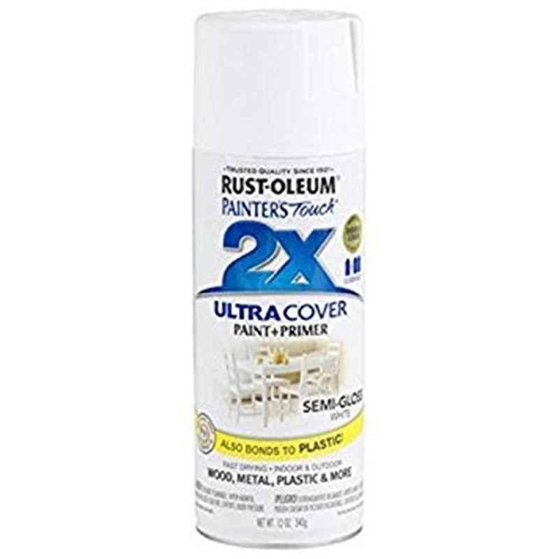 Rust-Oleum Painters Touch 12oz White Semi Gloss 2X Ultra Cover Spray Paint, 249060