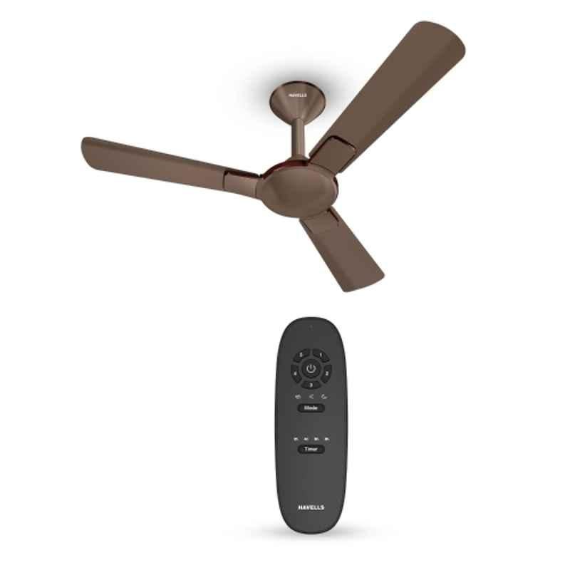 Havells Enticer Prime 35W 5 Star Bronze Cola Chrome BLDC Ceiling Fan with Remote Control & 2 Years Warranty, HV12MMBRWNCF, Sweep: 1200 mm
