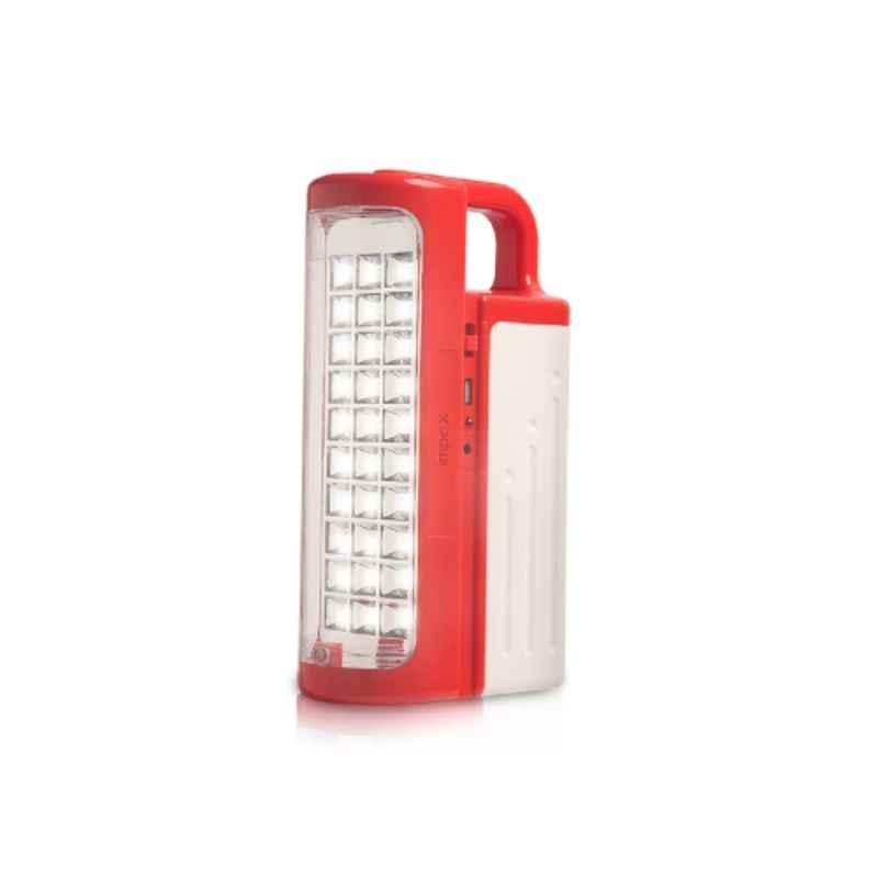Impex 220-240V Red & White Rechargeable LED Lantern, IL 698