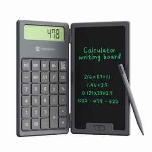 Portronics Ruffpad Calc Black 2-in-1 LCD Writing Pad with 6.5 inch Digital Calculator, POR 1975