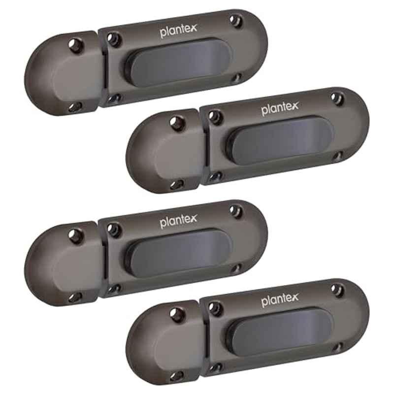 Plantex Zinc Satin Black Door Baby Latch Lock for Home & Office, SH-88 (Pack of 4)