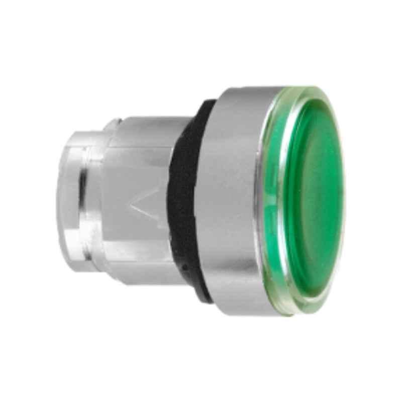 Schneider Green Head Pushpush for Integral LED Flush Illuminated Push Button, ZB4BH033