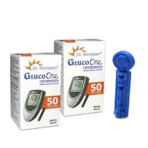 Dr Morepen Dr. Morepen Gluco One BG 03 100 Test Strips & Euroclix 100 Pcs 30 Gauge Blood Lancet Box