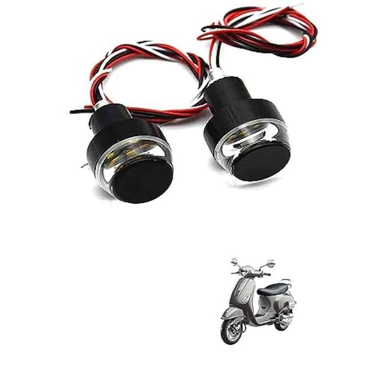 Kozdiko 2 Pcs Dual Colour Motorcycle LED Indicator Turn Signal Handle Bar Light Set for Vespa VXL 150