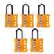 India Loto ILP040-5 6mm Yellow Nonconductive Slider Lockout Hasp (Pack of 5)