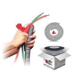 Noveau Safe-T-1ST 10mm 50m Virgin HDPE Metallic Silver Cable Zipper, NSFZ10MS0050