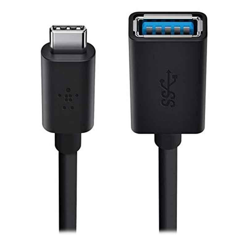 Belkin 5 Gbps Black USB-C 3.0 to USB-A Adapter, F2CU036BTBLK