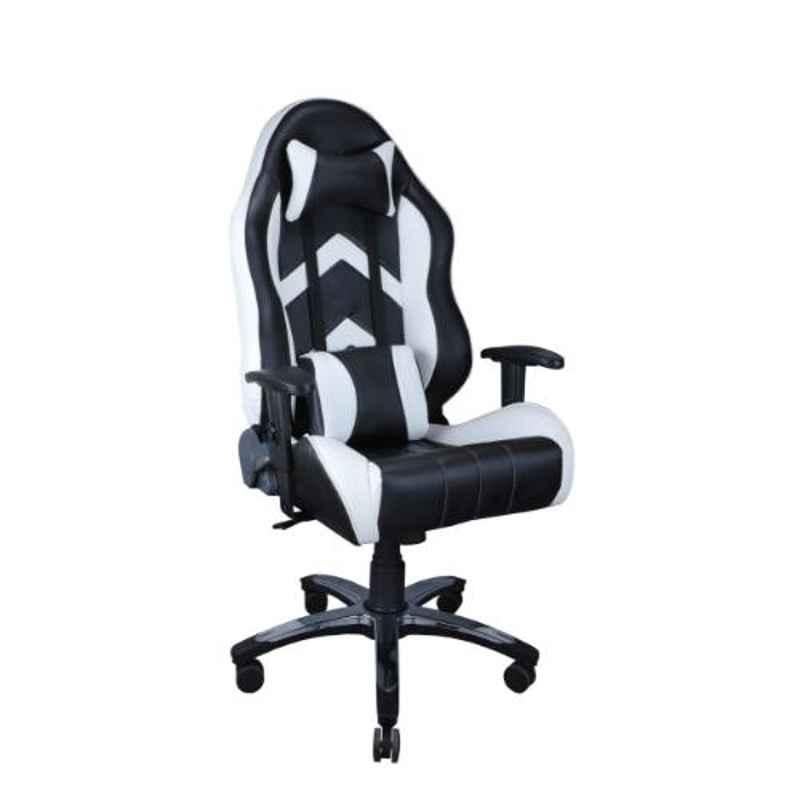 Sunview PU Leather Black & White Gaming Chair with Neck & Back Comfort