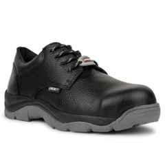 Liberty SHIELD-CA Leather Composite Toe Black Safet Shoes with Rubber Sole, Size: 12