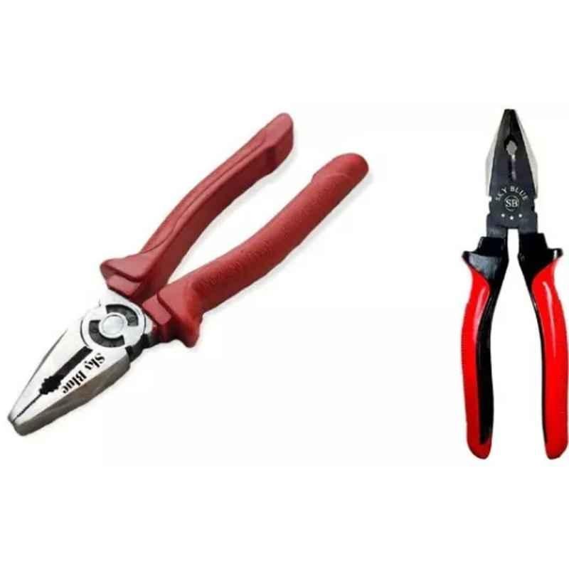 Sky Blue 2 Pcs 7.8 inch Lineman Plier Combo, SBE_PLIER_COMBO_MOD_00508