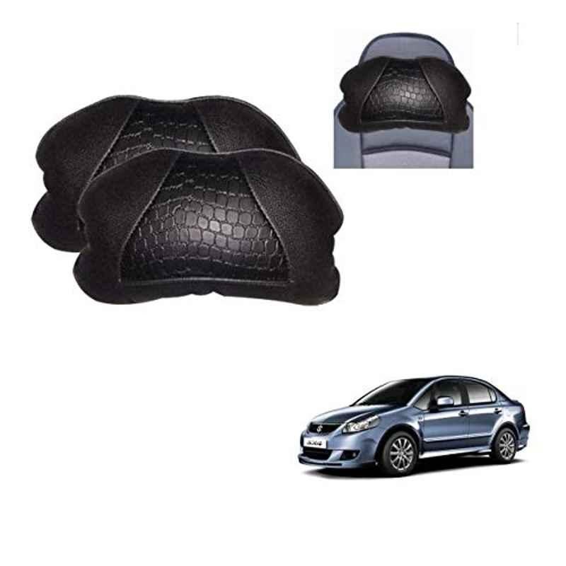 Kozdiko 2 Pcs Black Neck Rest Cushion Pillow Set for Maruti Suzuki SX4