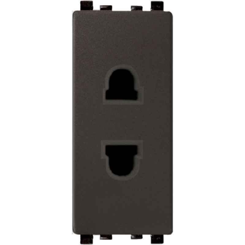 Schneider Electric Zencelo 2 Pin Dark Grey Universal Socket, IN84226U(BZ) (Pack of 10)