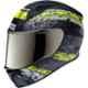 Studds Thunder D1 Decor Matt Black & N5 Yellow Men Motorbike Helmet, Size: Extra Large