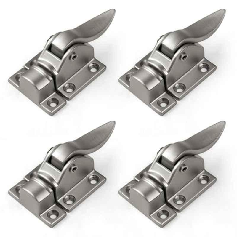 Plantex Zinc Alloy Satin Cabinet Latch for Kitchen Cabinets & Cupboards (Pack of 4)