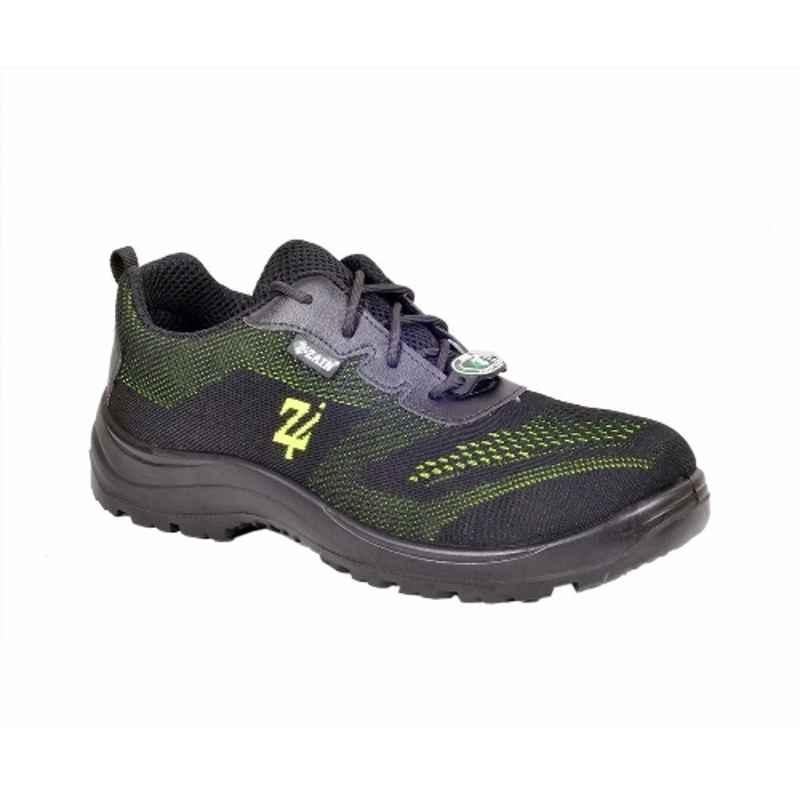 Zain Safety S1-SR Phantom Fit Knit Composite Toe Black Safety Shoes, Size: 8