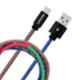 Crossloop 2.4A 1m Blue, Green & Pink C-Type USB Cable, CSLT04