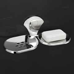 Plantex Stainless Steel Royal Chrome Dual Soap Holder for Bathroom, APS-580
