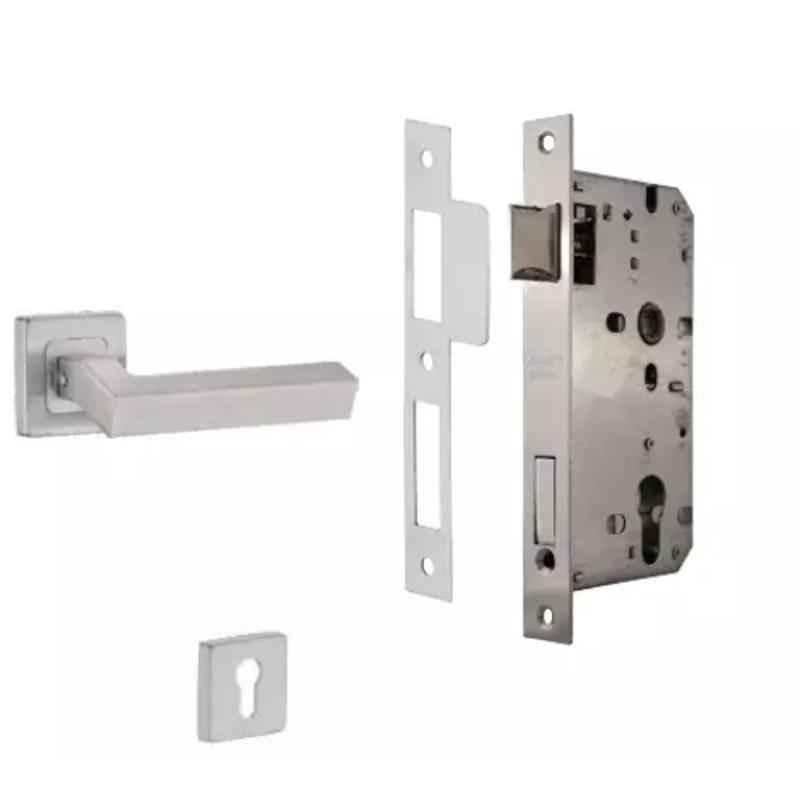 Dorset ML Series Nero Stainless Steel Door Handle Lock Set with Mortise Latch (Pack of 2)