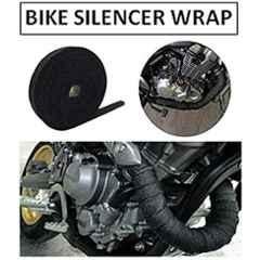 AOW Black Silencer Wrap Bike Exhaust Shield for All Royal Enfield Models (Length : 3 Mtrs) W-5