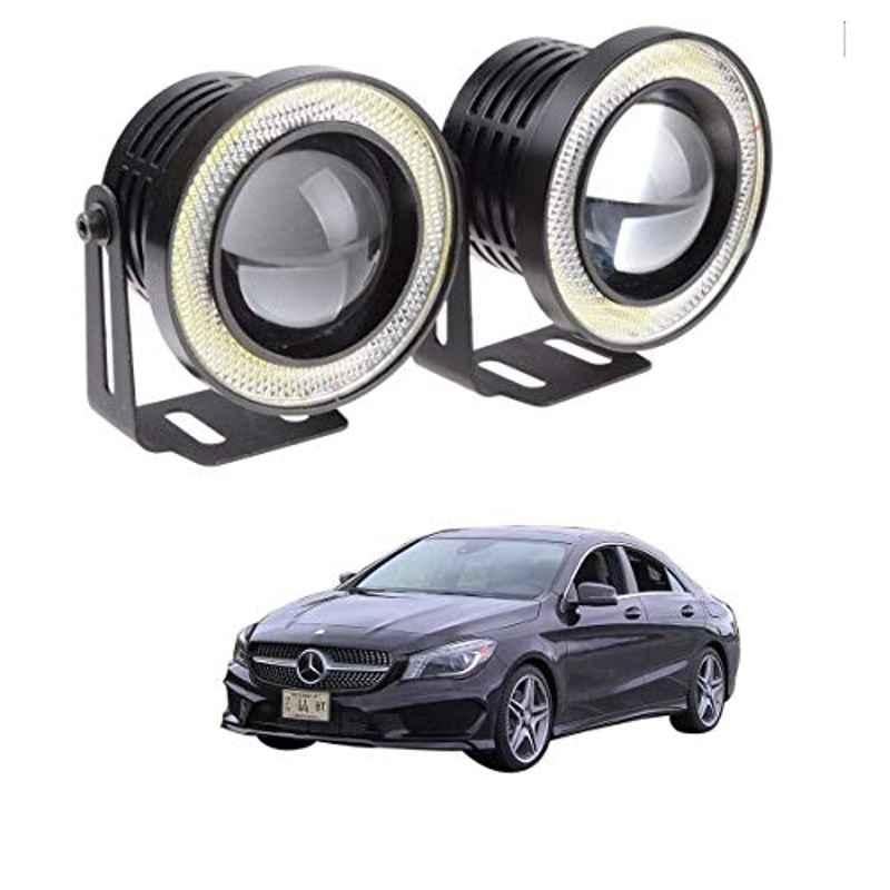 Kozdiko 2 Pcs 15W 3.5 inch High Power White LED Projector COB Fog Light Set with White Angel Eye Ring for Mercedes Benz CLA-Class, koz_89186