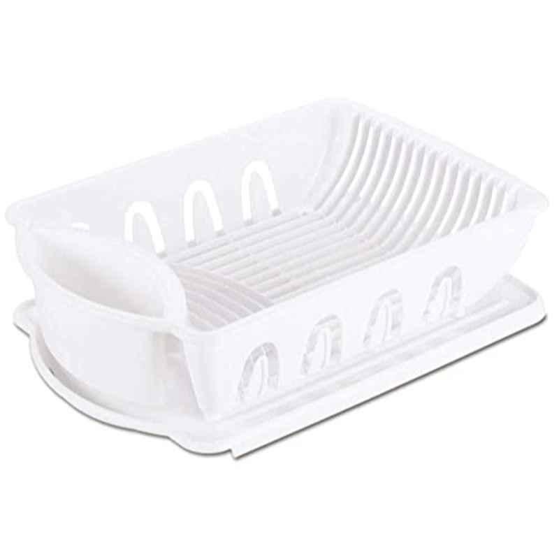 Sterilite 21x14.63 inch Plastic White Dishes Holder