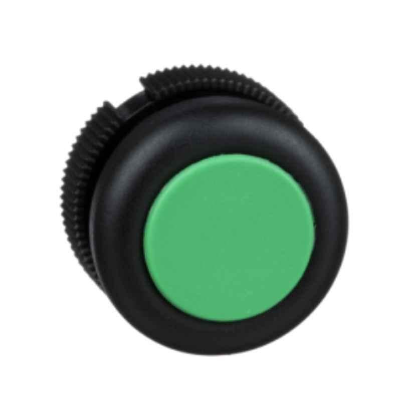 Schneider Harmony Push button Head Plastic Green Booted Spring Return, XACA9413