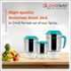 Longway Pluto 600W ABS White & Blue Mixer Grinder with 3 Jars, DSQW-78688102