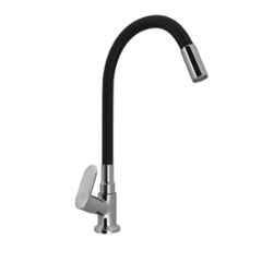 RN 1/2 inch Brass Ingot&nbsp;Nickel & Chrome Plated Touch Swan Neck with Flexible Spout