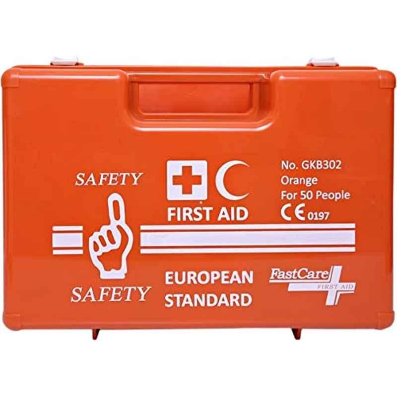Abbasali First Aid Box Kit For 50 Persons Orange Box Heavy Duty