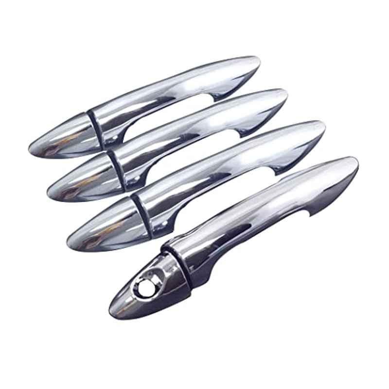 Auto Pearl 4 Pcs ABS Chrome Finish Car Door Handle Insert Trim Cover Set for Hyundai i20 Elite
