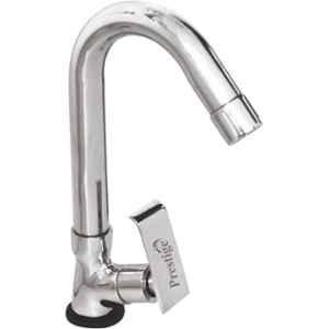 Prestige Qubix Brass Chrome Finish Swan Neck Basin Tap