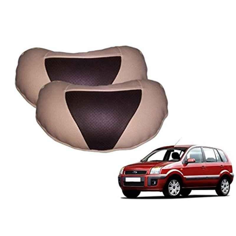 Kozdiko 2 Pcs Brown & Beige Neck Rest Set for Ford Fusion, koz_38884