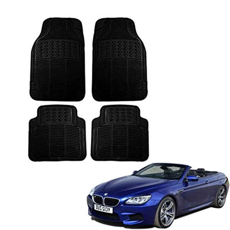 Kozdiko 4 Pcs Black Rubber Car Mat Set for BMW 6 Series