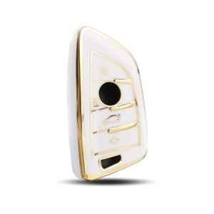 Flymaster Thermoplastic Polyurethane White TPU Car Key Cover, WHITE-TPURKE-39