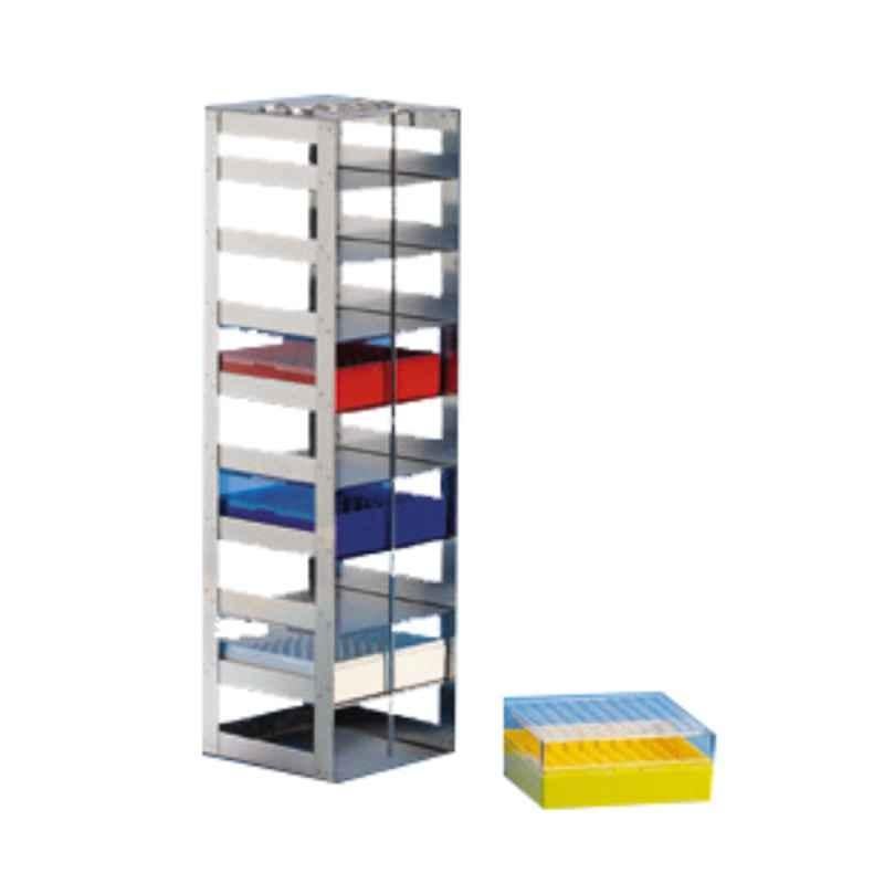 Tarsons 140x140x500mm Stainless Steel Vertical Rack for Chest Freezers with Locking Rod, 115006