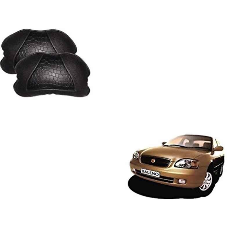 Kozdiko 2 Pcs Memory Foam Black Neck Rest Cushion Pillow Set for Maruti Old Baleno