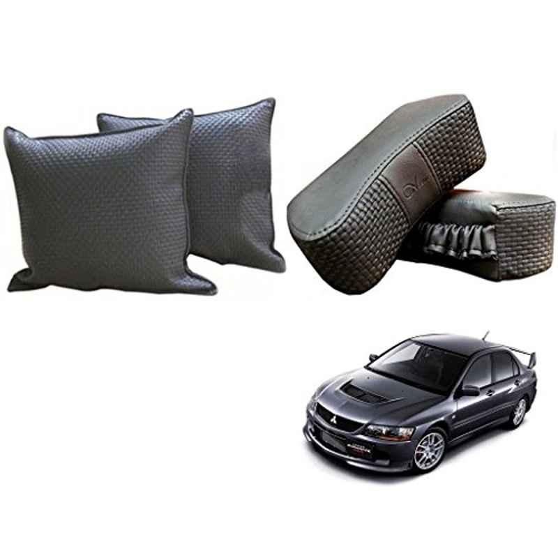 Kozdiko One Pair Grey Neck Rest & One Pair Cushion Combo for Mitsubishi Lancer