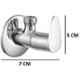Spazio Stainless Steel Chrome Finish Vignette Angle Valve with Wall Flange (Pack of 7)