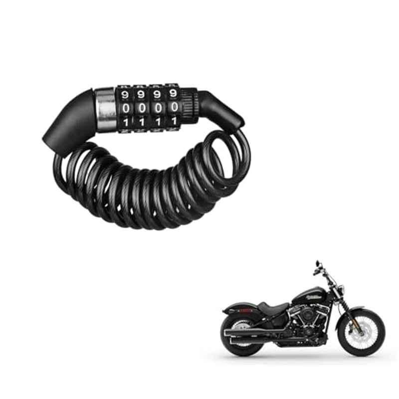 Kozdiko Plastic Black Resettable Password Multi-Use Cable Lock for Harley Davidson Softail Street