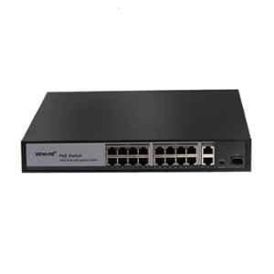 Beware 16 Port 1x1000 Mbps 2 Gigabit RJ45 Uplink Ports + SFP PoE Network Switch