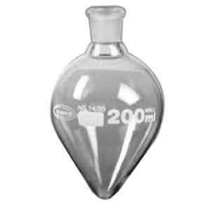 Glassco 200ml Glass Boro 3.3 Narrow Serialized Volumetric Flask, 134.536.07 (Pack of 5)