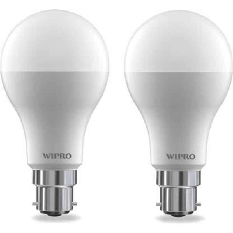 Wipro Garnet 15W Cool Day White Standard B22 LED Bulb, N15001 (Pack of 2)