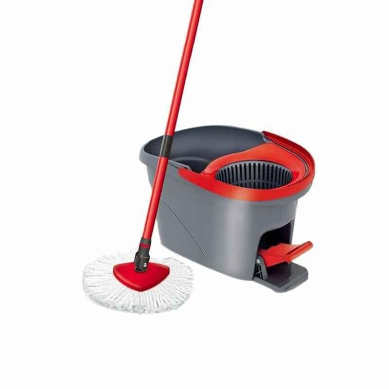 Vileda Easy Wring and Clean Roto Mop, Red/Black