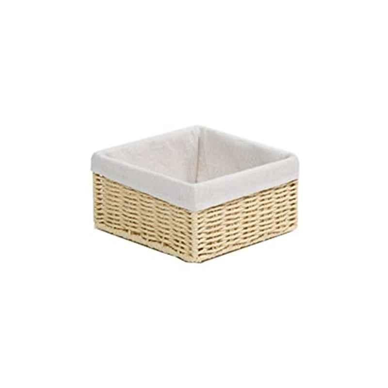 Homesmiths 20x20x10cm Natural Storage Basket with Liner, MAS0529-NTR