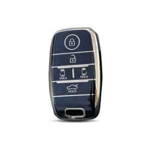 Flymaster Thermoplastic Polyurethane Black TPU Car Key Cover, BLACK-TPURKE-50