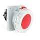 Neptune 32A 4 Pin IP67 Industrial Panel Mounting Angled Socket Outlet, 1282