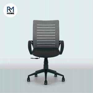 RM HOME Aura PU Moulded Cushion Medium Back Grey Executive Chair