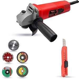 Walkers 800W 4 inch Angle Grinder with 5 Pcs Wheel & Utility Knife, WKCB488