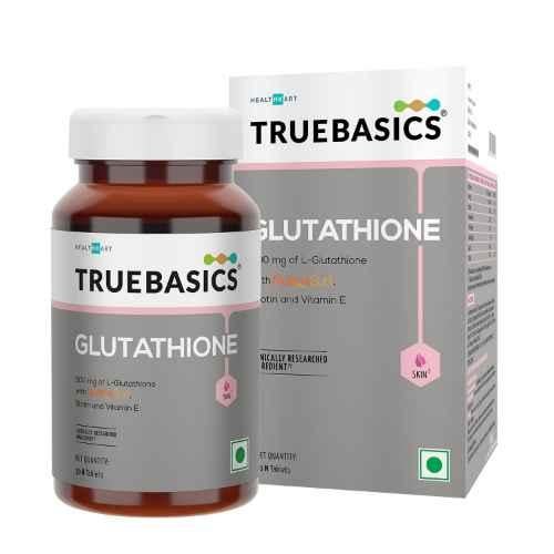 Buy TrueBasics 30 L-Glutathione Tablets with Nutroxsun, Biotin & Vitamin E  for Healthy & Youthful Skin with Clinically Researched Ingredients Online  At Best Price On Moglix